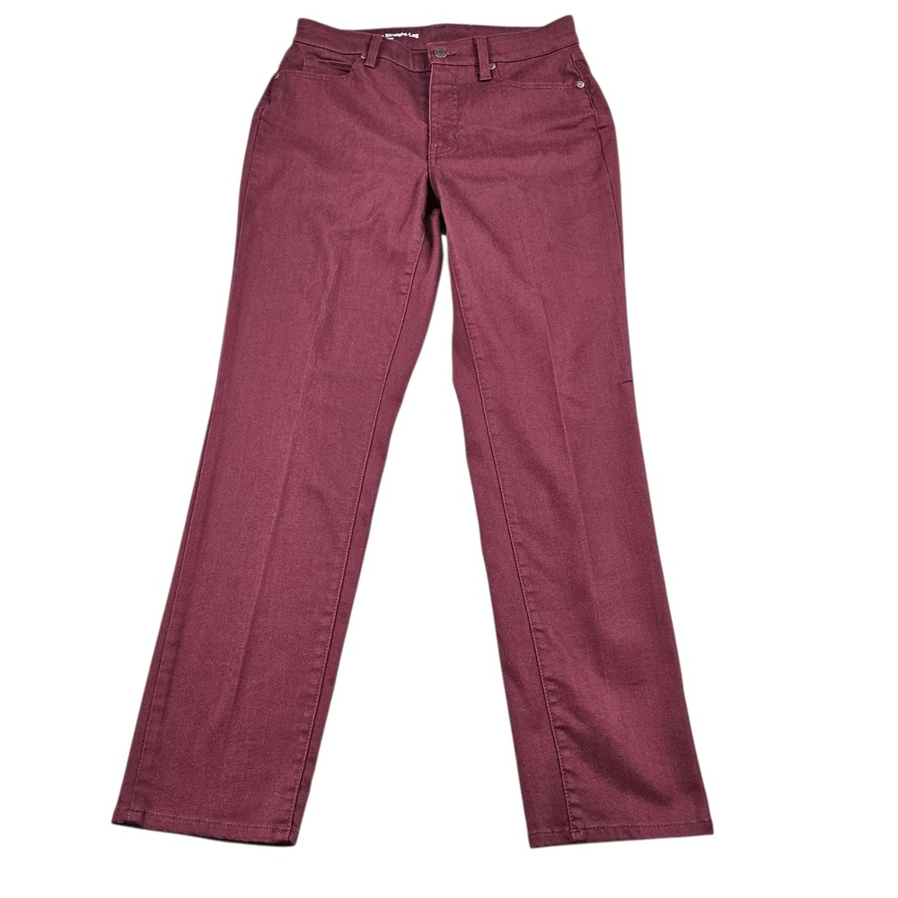 Talbots Pants Women's Sz 6P 6 Petite Flawless High-Rise Straight-Leg Curvy Plum